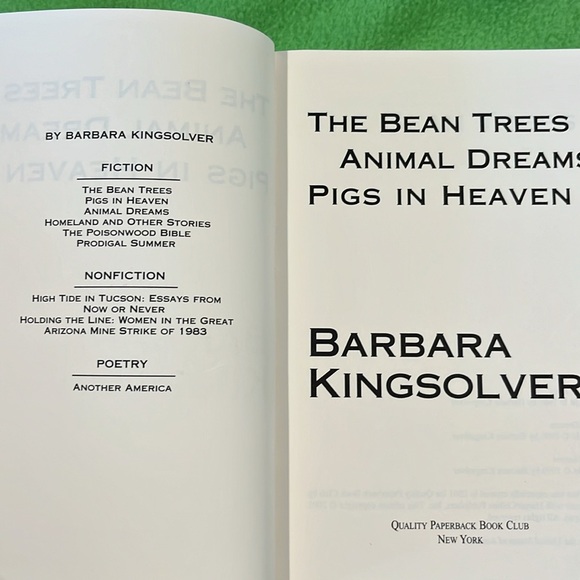 Barbara Kingsolver 3 Novels SC Book The Bean Trees Animal Dreams Pigs In Heaven - Picture 3 of 5